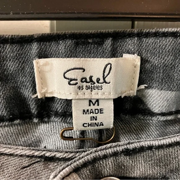 Easel Gray Star High Rise Distressed Jeans - Picture 4 of 8